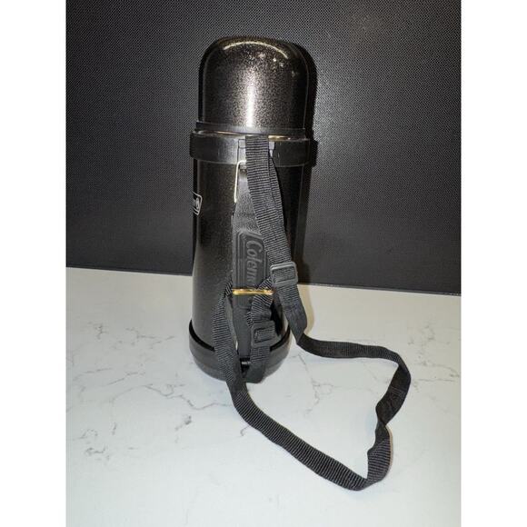 Coleman Vacuum Bottle Stainless Steel (black) 25oz Thermos With Strap NEW - Picture 7 of 8